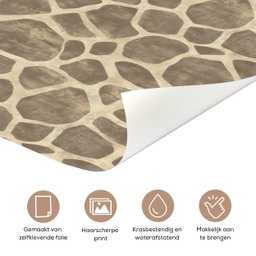Giraf - Patroon - Beige - Bruin deurposter klein 289 -closeup_NL