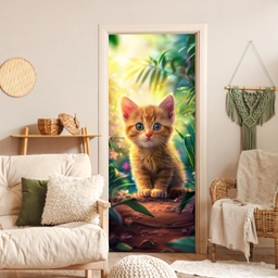 Kat - Huisdier - Natuur deurposter klein -sfeer2