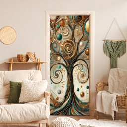 Levensboom - Boom - Abstract - Modern deurposter klein -sfeer2