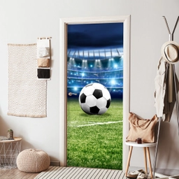 Voetbal - Stadion - Bal - Jongens deurposter klein -sfeer6