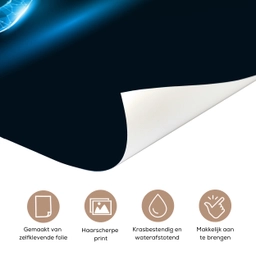 Voetbal - Voetballer - Jongen - Zwart deurposter klein -closeup_NL