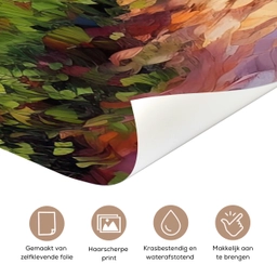 Watercolor - Natuur - Bomen - Kunst - Bloemen deurposter klein -closeup_NL