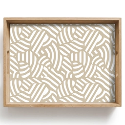 Abstract - Modern - Beige Dienblad Rechthoek middel 911 -z3d_shopping
