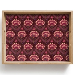 Bloemen - Waaier - Paars Dienblad Rechthoek middel 911 -z3d_shopping