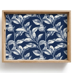 Botanisch - Patroon - Blauw Dienblad Rechthoek middel 911 -z3d_shopping