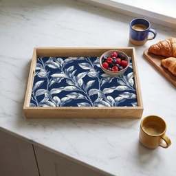 Botanisch - Patroon - Blauw Dienblad Rechthoek middel 911 -sfeer2