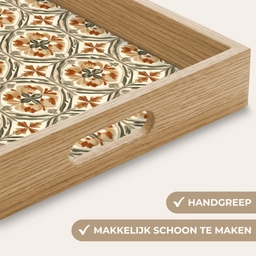 Elegant - Antiek - Kleurrijk Dienblad Rechthoek middel 911 -USP_HandgreepNL