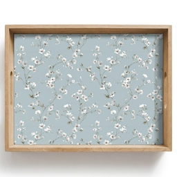 Klassiek - Bloemen - Blauw Dienblad Rechthoek middel 911 -z3d_shopping
