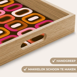 Modern - Retro - Kleurrijk Dienblad Rechthoek middel 911 -USP_HandgreepNL