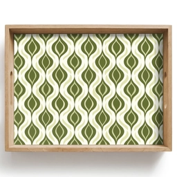 Patroon - Retro - Groen Dienblad Rechthoek middel 911 -z3d_shopping