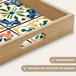 Spaans - Tegels - Keramiek - Bloemen Dienblad Rechthoek middel -USP_HandgreepNL