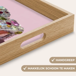 Sushi - Rolletjes - Steentjes - Kleurrijk Dienblad Rechthoek middel -USP_HandgreepNL