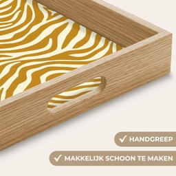 Zebra - Klassiek - Oker - Geel Dienblad Rechthoek middel 911 -USP_HandgreepNL