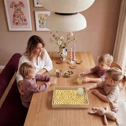 Zebra - Klassiek - Oker - Geel Dienblad Rechthoek middel 911 -sfeer4
