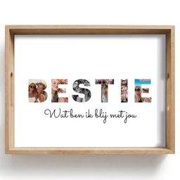 Bestie - Lettercollage Dienblad Rechthoek middel -z3d_shopping