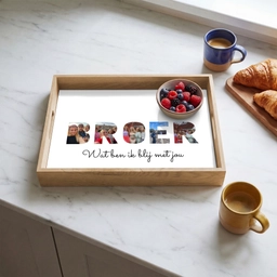Broer - Lettercollage Dienblad Rechthoek middel -sfeer2
