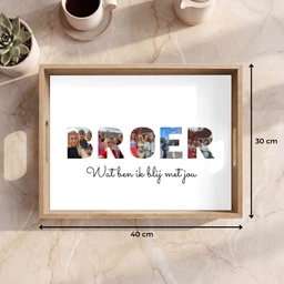 Broer - Lettercollage Dienblad Rechthoek middel -USP_Formaat