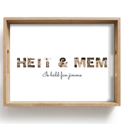 Heit & Mem - Lettercollage Dienblad Rechthoek middel -z3d_shopping