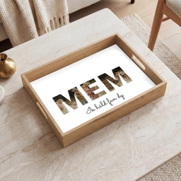 Mem - Lettercollage Dienblad Rechthoek middel -sfeer1