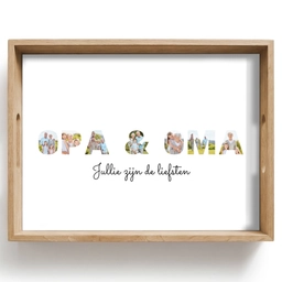 Opa & Oma - Lettercollage Dienblad Rechthoek middel -z3d_shopping