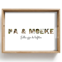 Pa & Moeke - Lettercollage Dienblad Rechthoek middel -z3d_shopping