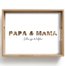 Papa & Mama - Lettercollage Dienblad Rechthoek middel -z3d_shopping