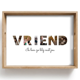 Vriend - Lettercollage Dienblad Rechthoek middel -z3d_shopping