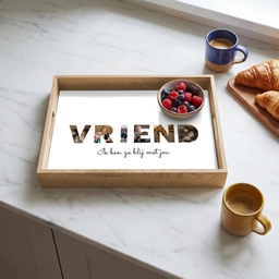 Vriend - Lettercollage Dienblad Rechthoek middel -sfeer2