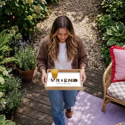 Vriend - Lettercollage Dienblad Rechthoek middel -sfeer5