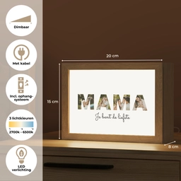 Mama - Lettercollage Light Box met kabel (Tafellamp) klein -USP_NL