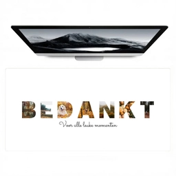 Bedankt - Lettercollage Muismat XXL klein -zzz3d