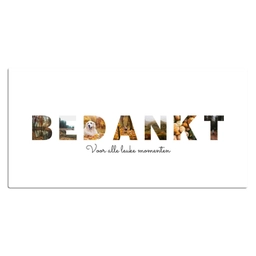 Bedankt - Lettercollage Muismat XXL klein -3d_leeg