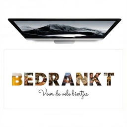 Bedrankt - Lettercollage Muismat XXL klein -zzz3d