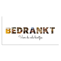 Bedrankt - Lettercollage Muismat XXL klein -3d_leeg