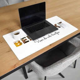 Bedrankt - Lettercollage Muismat XXL klein -sfeer1