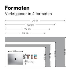 Bestie - Lettercollage Muismat XXL klein -sfeer5