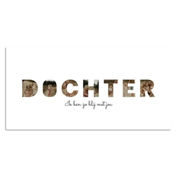 Dochter - Lettercollage Muismat XXL klein -3d_leeg