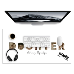 Dochter - Lettercollage Muismat XXL klein -3d