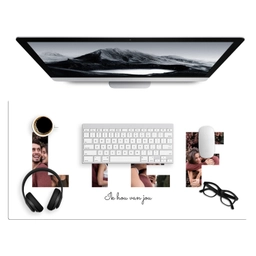 Lief - Lettercollage Muismat XXL klein -3d