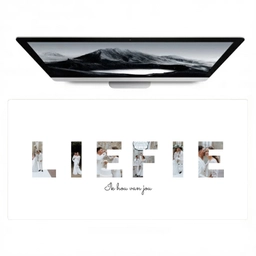 Liefie - Lettercollage Muismat XXL klein -zzz3d