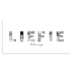 Liefie - Lettercollage Muismat XXL klein -3d_leeg