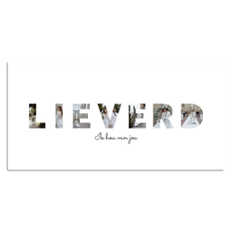 Lieverd - Lettercollage Muismat XXL klein -3d_leeg