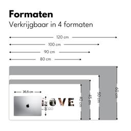 My Love - Lettercollage Muismat XXL klein -sfeer5