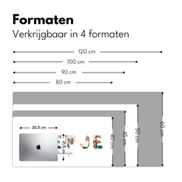 Poepje - Lettercollage Muismat XXL klein -sfeer5