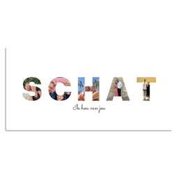 Schat - Lettercollage Muismat XXL klein -3d_leeg