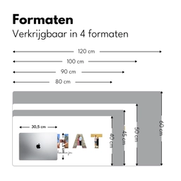 Schat - Lettercollage Muismat XXL klein -sfeer5