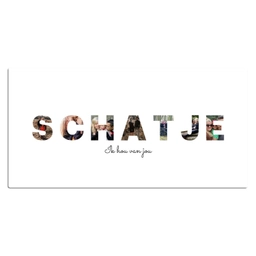 Schatje - Lettercollage Muismat XXL klein -3d_leeg