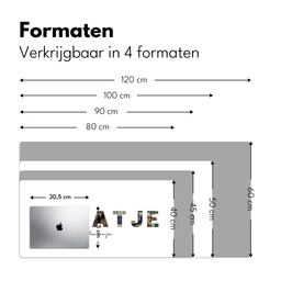 Schatje - Lettercollage Muismat XXL klein -sfeer5