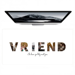 Vriend - Lettercollage Muismat XXL klein -zzz3d