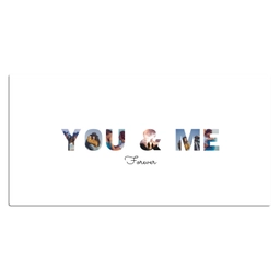 You & Me - Lettercollage Muismat XXL klein -3d_leeg
